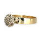 GOLD DEAL | 9ct Gold Floral Diamond Cluster Ring Size M 1/2