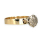 GOLD DEAL | 9ct Gold Floral Diamond Cluster Ring Size M 1/2