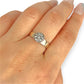 GOLD DEAL | 9ct Gold Floral Diamond Cluster Ring Size M 1/2
