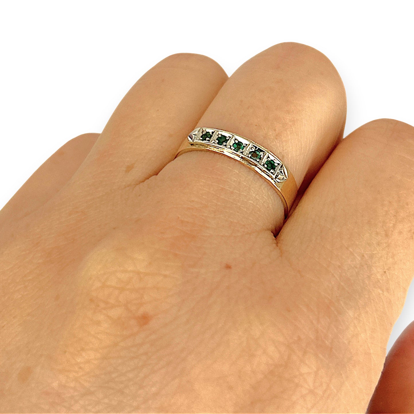 GOLD DEAL | 9ct Y/W Gold Verdant Harmony Ring Size O