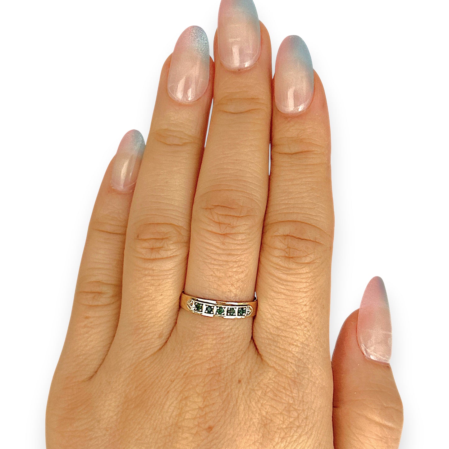 GOLD DEAL | 9ct Y/W Gold Verdant Harmony Ring Size O