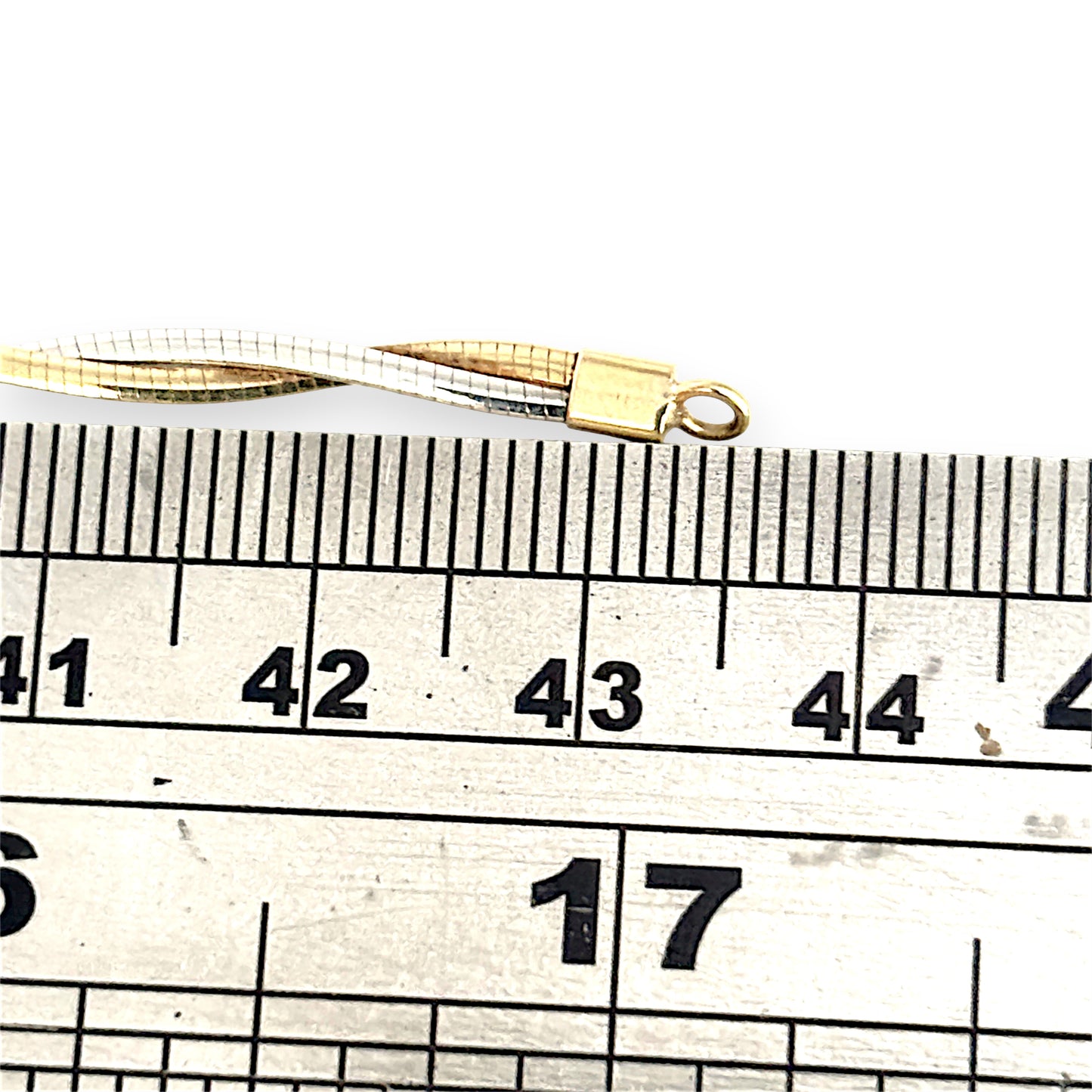 GOLD DEAL | 9ct (9k) Y/W Gold Refurbished Twist Duo Chain 43.5cm