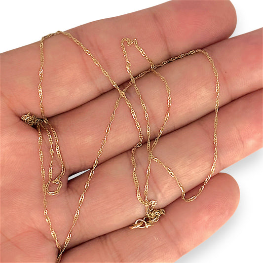 GOLD DEAL | 18ct Gold Singapore Chain 57cm