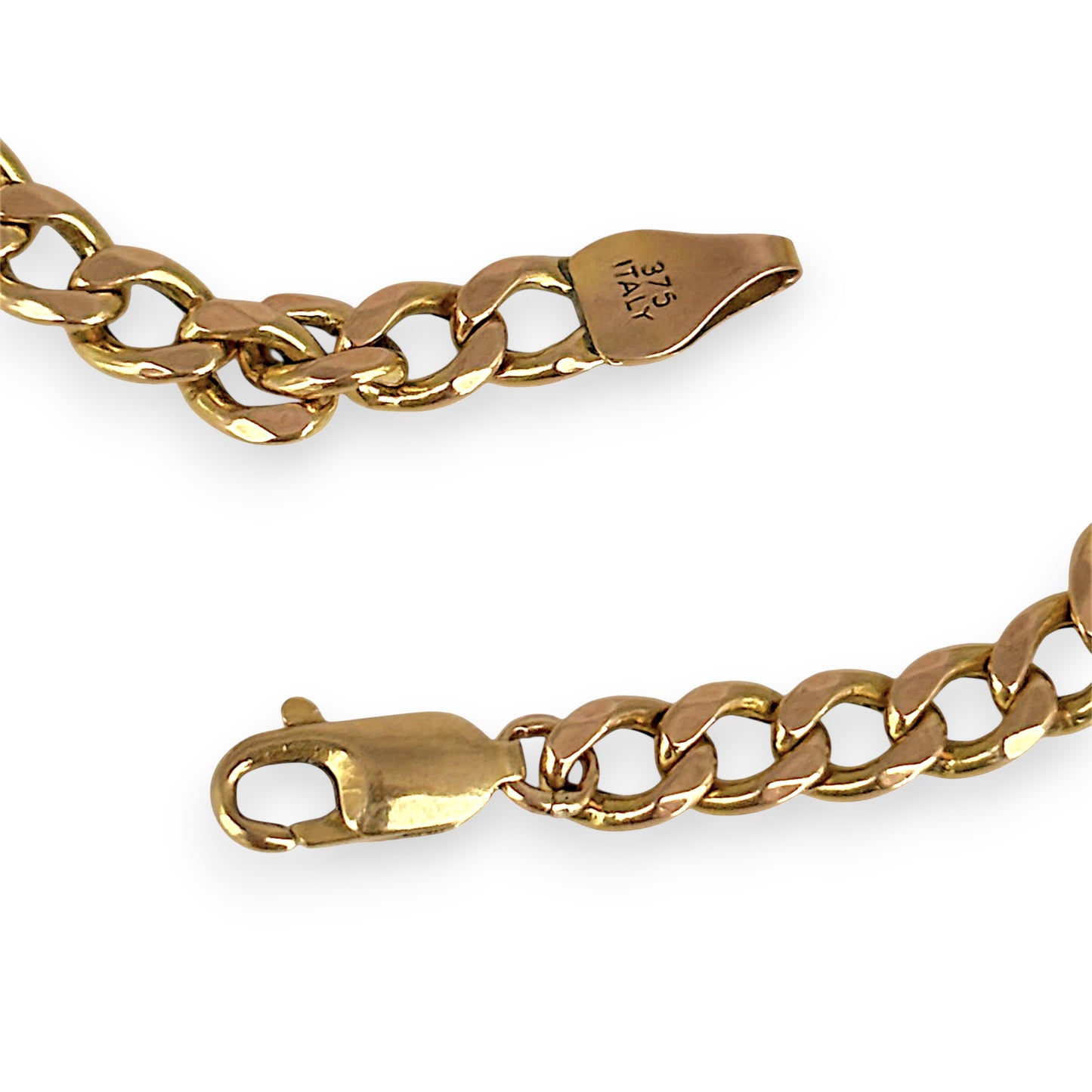 GOLD DEAL | 9kt Gold Petite Curb Glow Bracelet 15.3cm