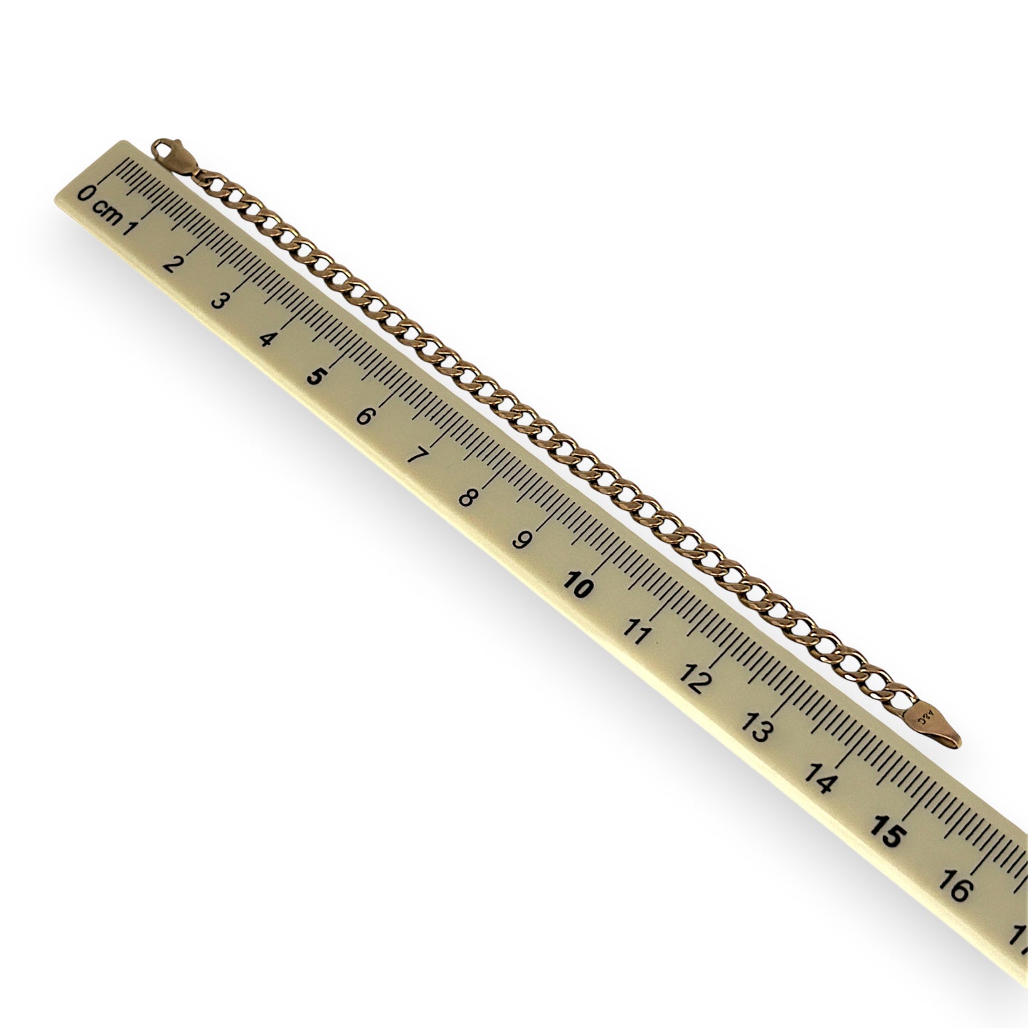 GOLD DEAL | 9kt Gold Petite Curb Glow Bracelet 15.3cm
