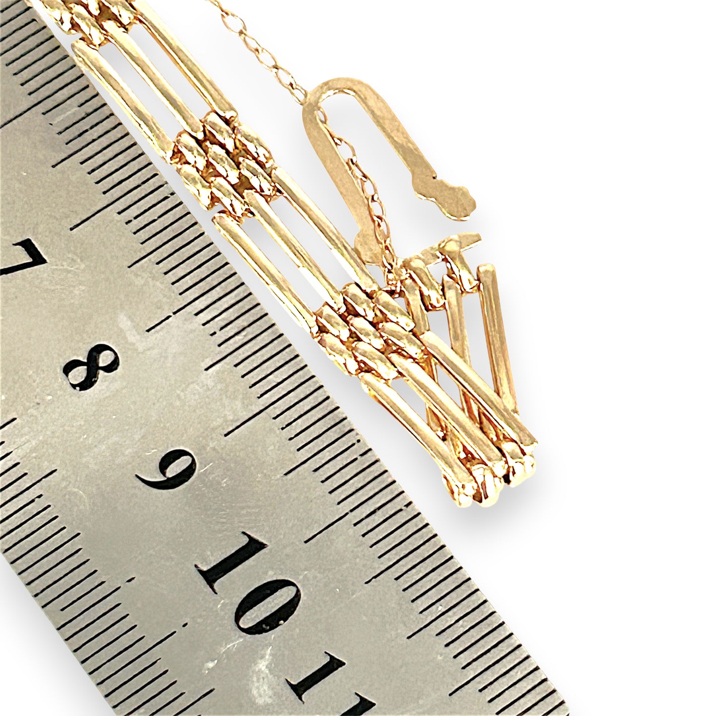 GOLD DEAL | 9kt Gold Vintage Three-Bar Gate Bracelet-Refurbished