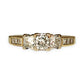 FLASH SALE | 18K Y/W Gold 0.81ct Princess Cuts Diamond Ring Valuation $5,400. R # 177
