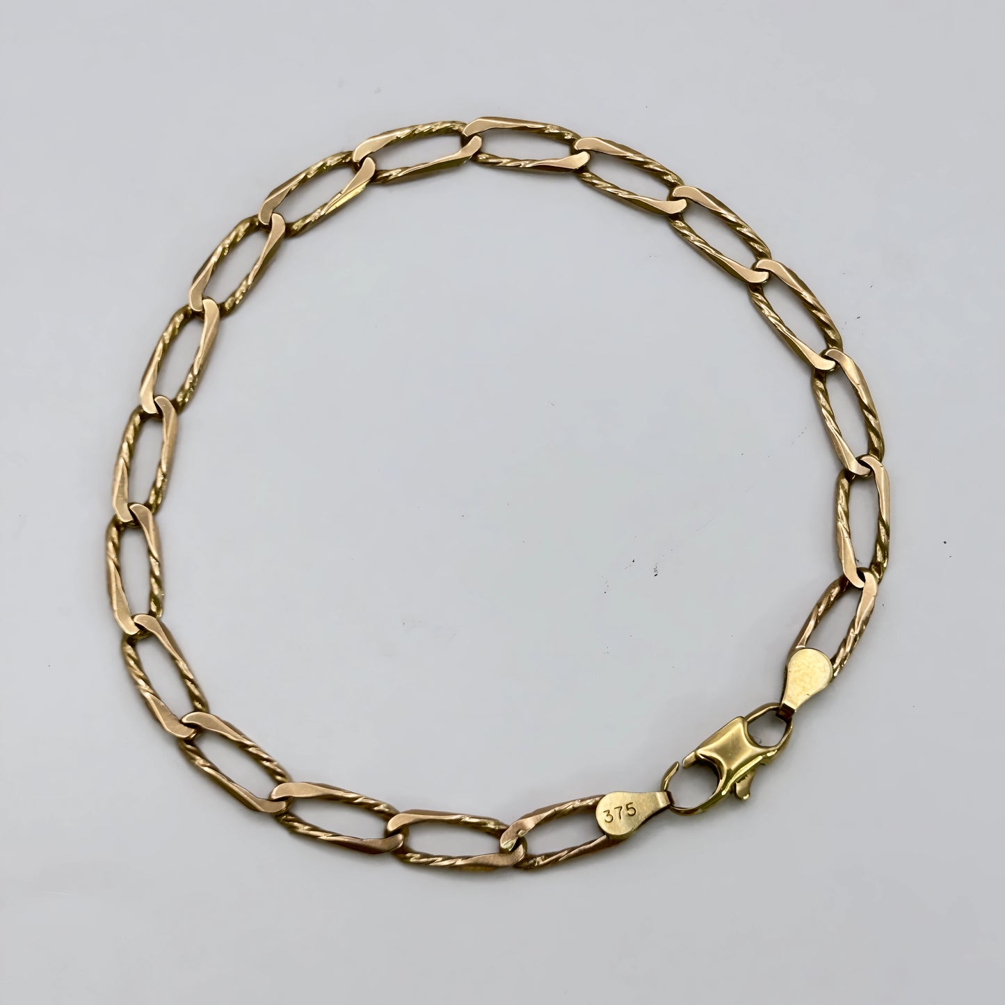 GOLD DEAL | 9kt Gold Waveline Paperlink Bracelet 21.4cm