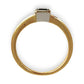 GOLD DEAL | 18ct (18K) Y/W Gold Blue Sapphire & Princess Cut 0.48ct Diamond Ring Size N