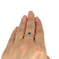 GOLD DEAL | 18ct (18K) Y/W Gold Blue Sapphire & Princess Cut 0.48ct Diamond Ring Size N