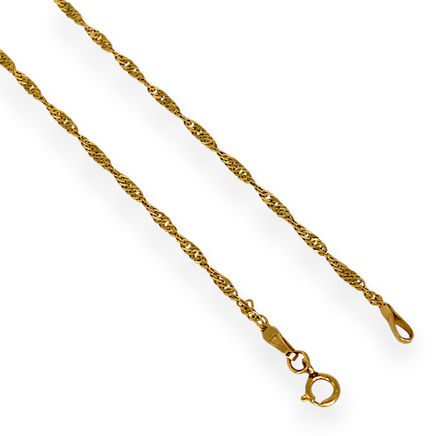 NZGD | 9ct Gold Shimmerline Twist Bracelet / Anklet 24cm
