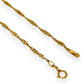 NZGD | 9ct Gold Shimmerline Twist Bracelet / Anklet 24cm