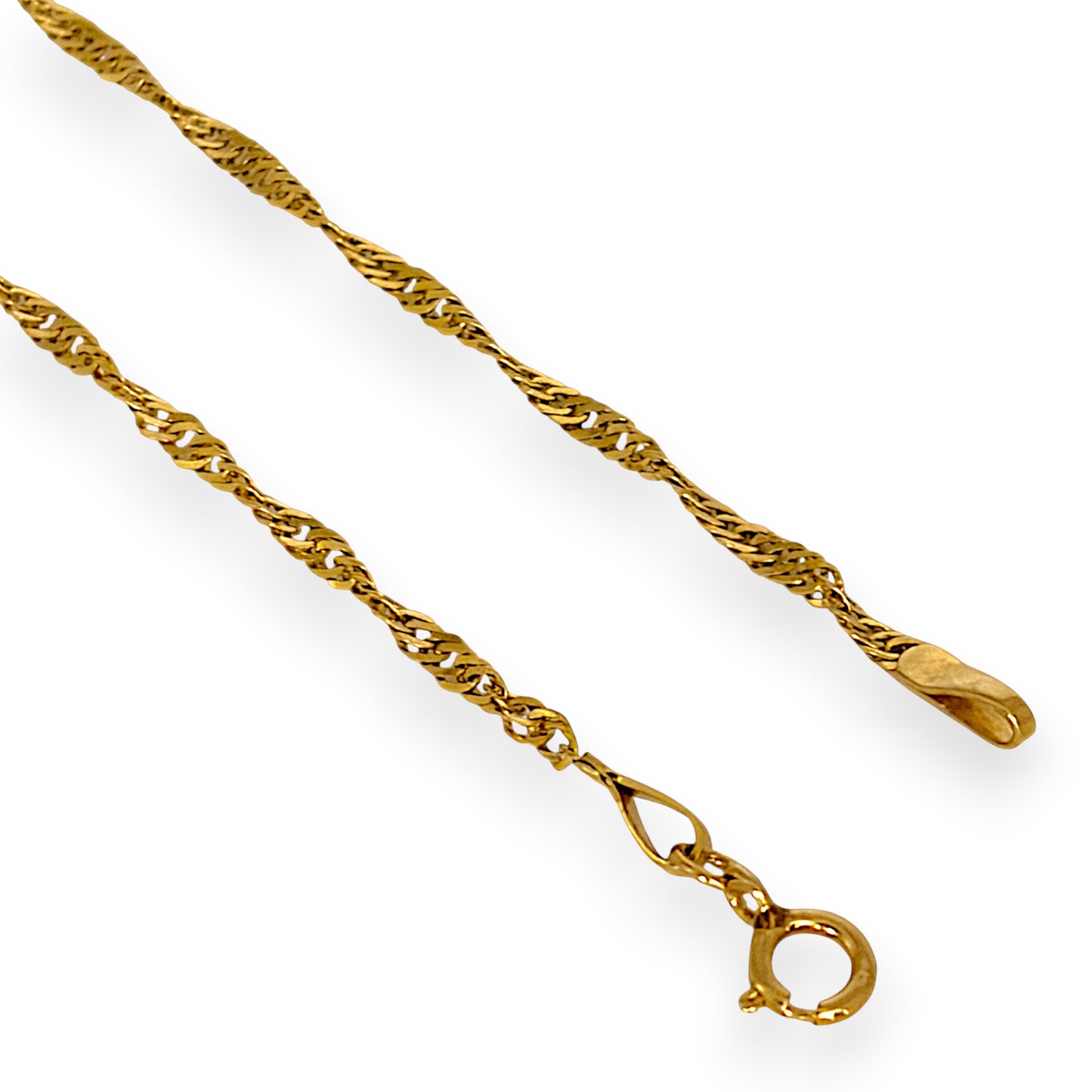 NZGD | 9ct Gold Shimmerline Twist Bracelet / Anklet 24cm