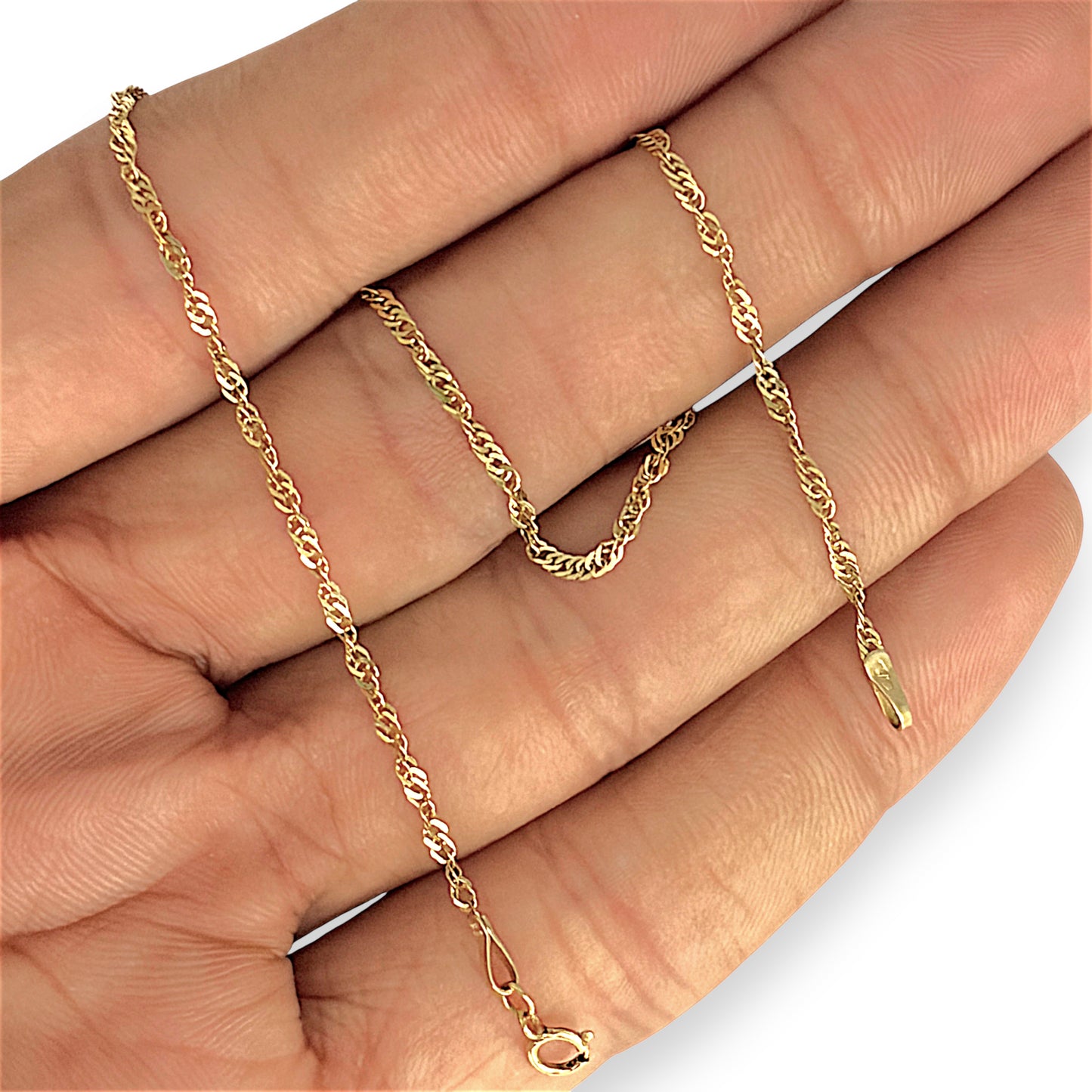 NZGD | 9ct Gold Shimmerline Twist Bracelet / Anklet 24cm