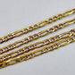 NZGD | 9ct Y/W Gold Link & Luxe – Figaro Bracelet 25cm