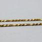 NZGD | 9ct Y/W Gold Link & Luxe – Figaro Bracelet 25cm