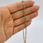 NZGD | 9ct Y/W Gold Link & Luxe – Figaro Bracelet 25cm
