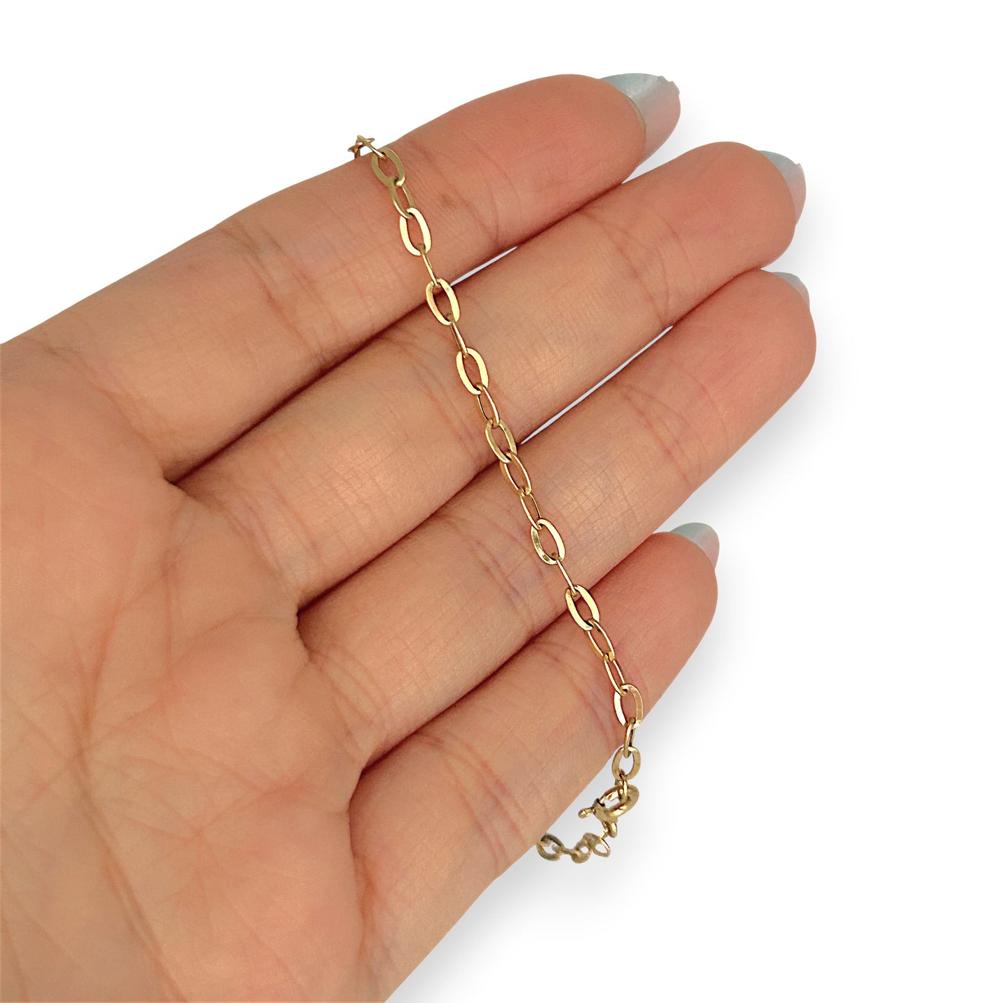 GOLD DEAL | 9kt Gold Golden Petal Oval Bracelet 18cm