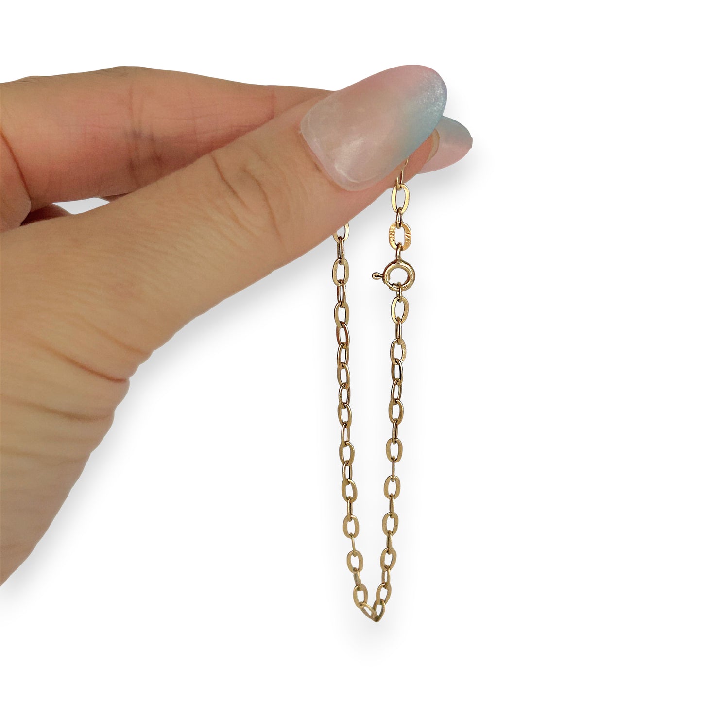 GOLD DEAL | 9kt Gold Golden Petal Oval Bracelet 18cm