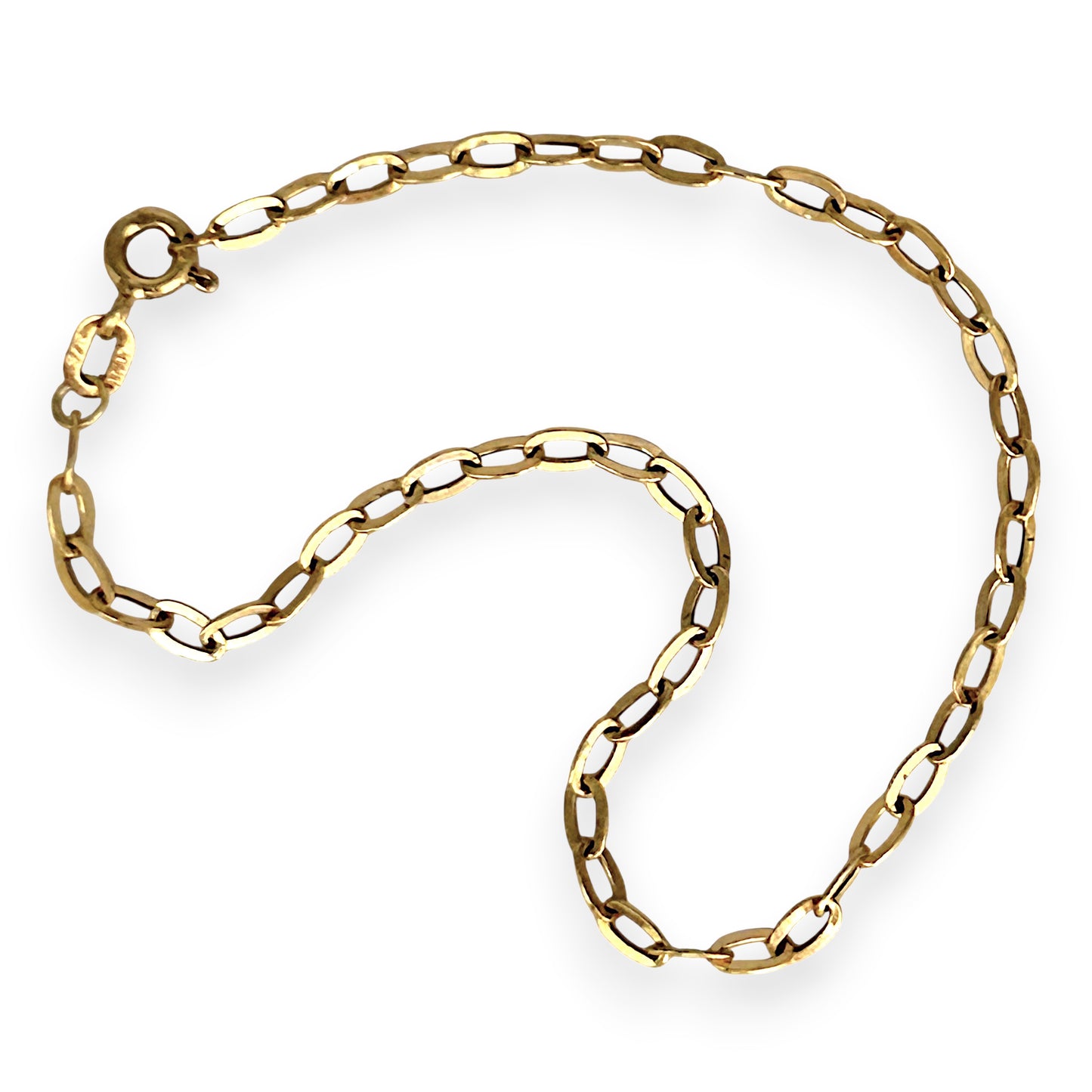 GOLD DEAL | 9kt Gold Golden Petal Oval Bracelet 18cm