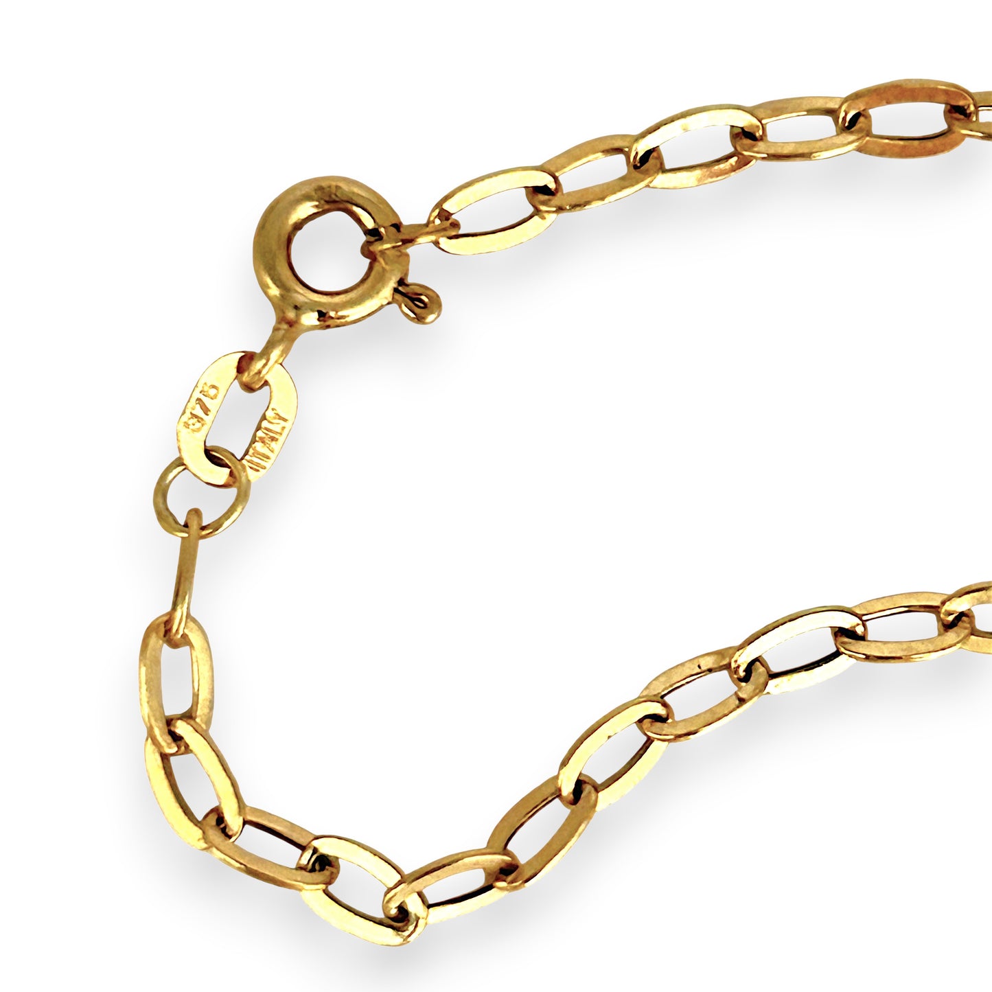 GOLD DEAL | 9kt Gold Golden Petal Oval Bracelet 18cm