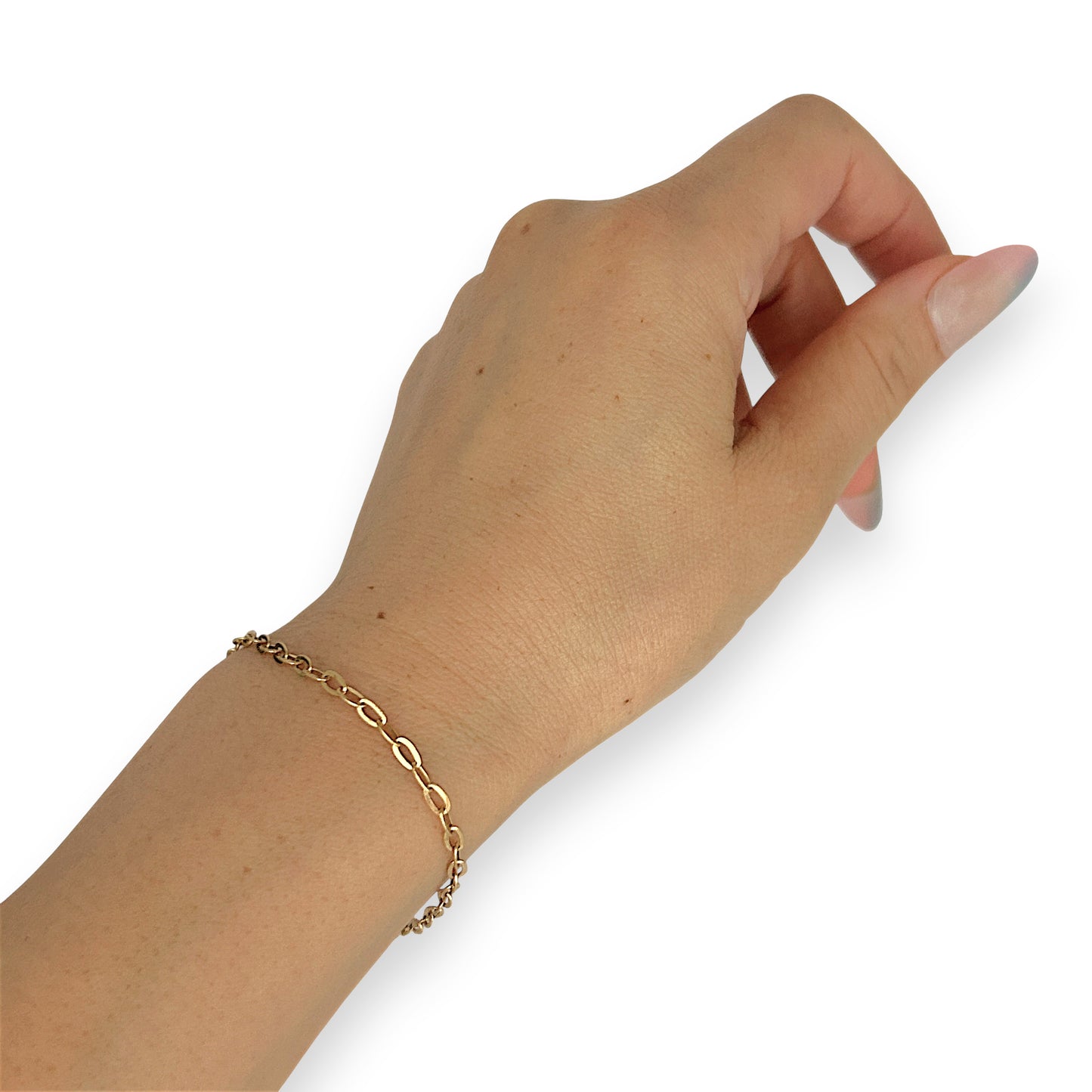 GOLD DEAL | 9kt Gold Golden Petal Oval Bracelet 18cm