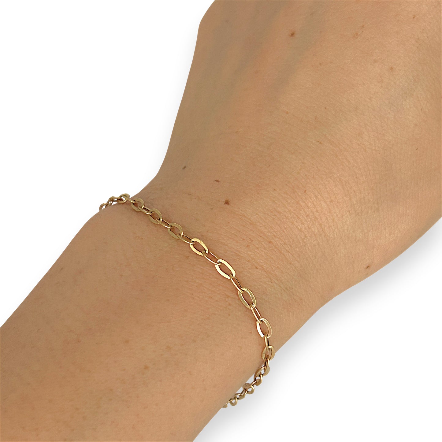 GOLD DEAL | 9kt Gold Golden Petal Oval Bracelet 18cm