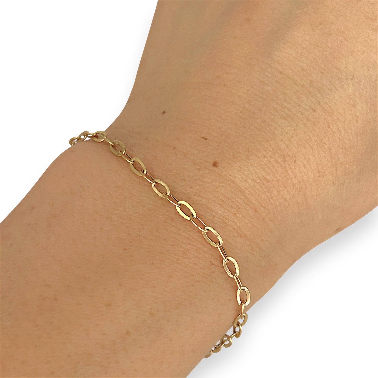 GOLD DEAL | 9kt Gold Golden Petal Oval Bracelet 18cm
