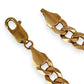 NZGD | 9ct Gold Solstice Edge‑Cut Curb Link Bracelet 21cm