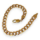 NZGD | 9ct Gold Solstice Edge‑Cut Curb Link Bracelet 21cm