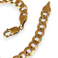 NZGD | 9ct Gold Solstice Edge‑Cut Curb Link Bracelet 21cm