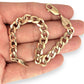 NZGD | 9ct Gold Solstice Edge‑Cut Curb Link Bracelet 21cm