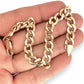 NZGD | 9ct Gold Solstice Edge‑Cut Curb Link Bracelet 21cm