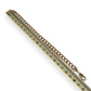 NZGD | 9ct Gold Solstice Edge‑Cut Curb Link Bracelet 21cm