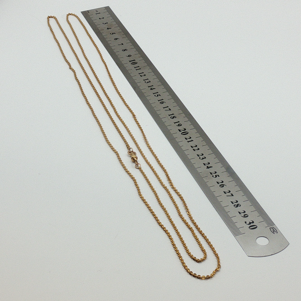 NZGD | 9ct Gold Flat Round Link Chain 132cm