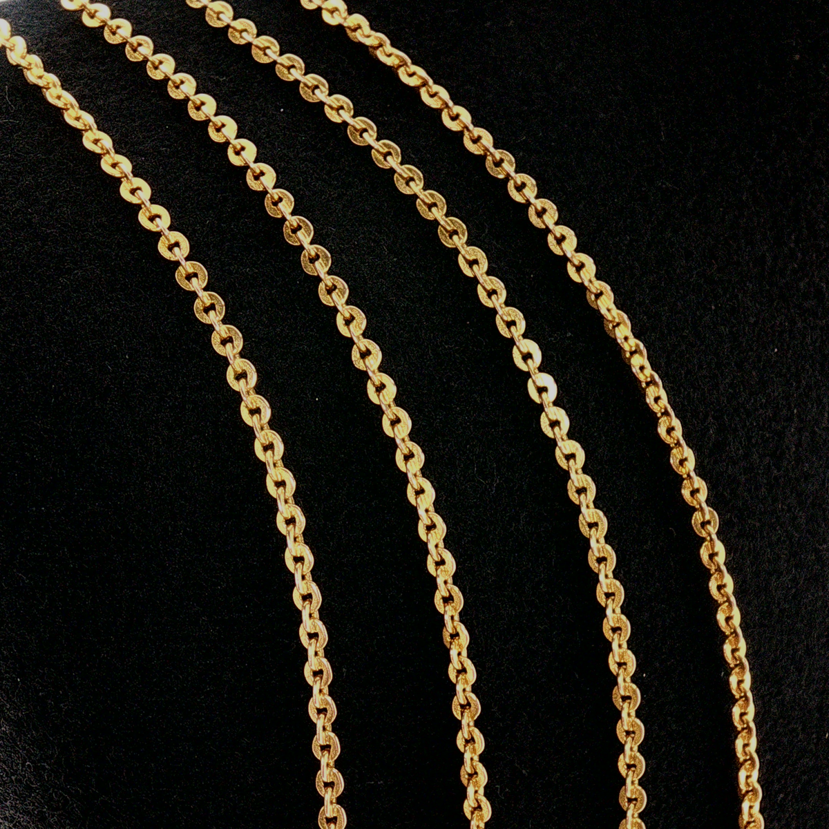 NZGD | 9ct Gold Flat Round Link Chain 132cm