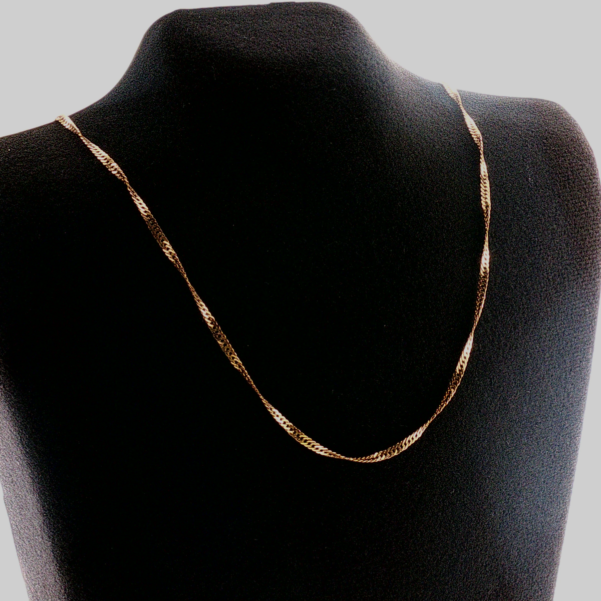 NZGD | 9ct Gold Delicate Twisted Chain 49cm