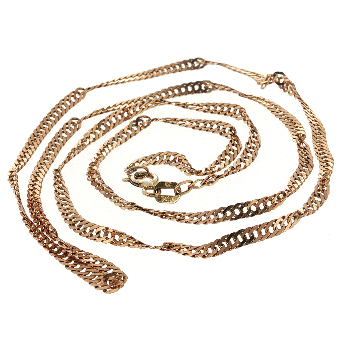 NZGD | 9ct Gold Delicate Twisted Chain 49cm