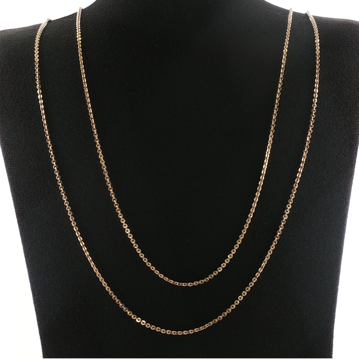NZGD | 9ct Gold Flat Round Link Chain 132cm