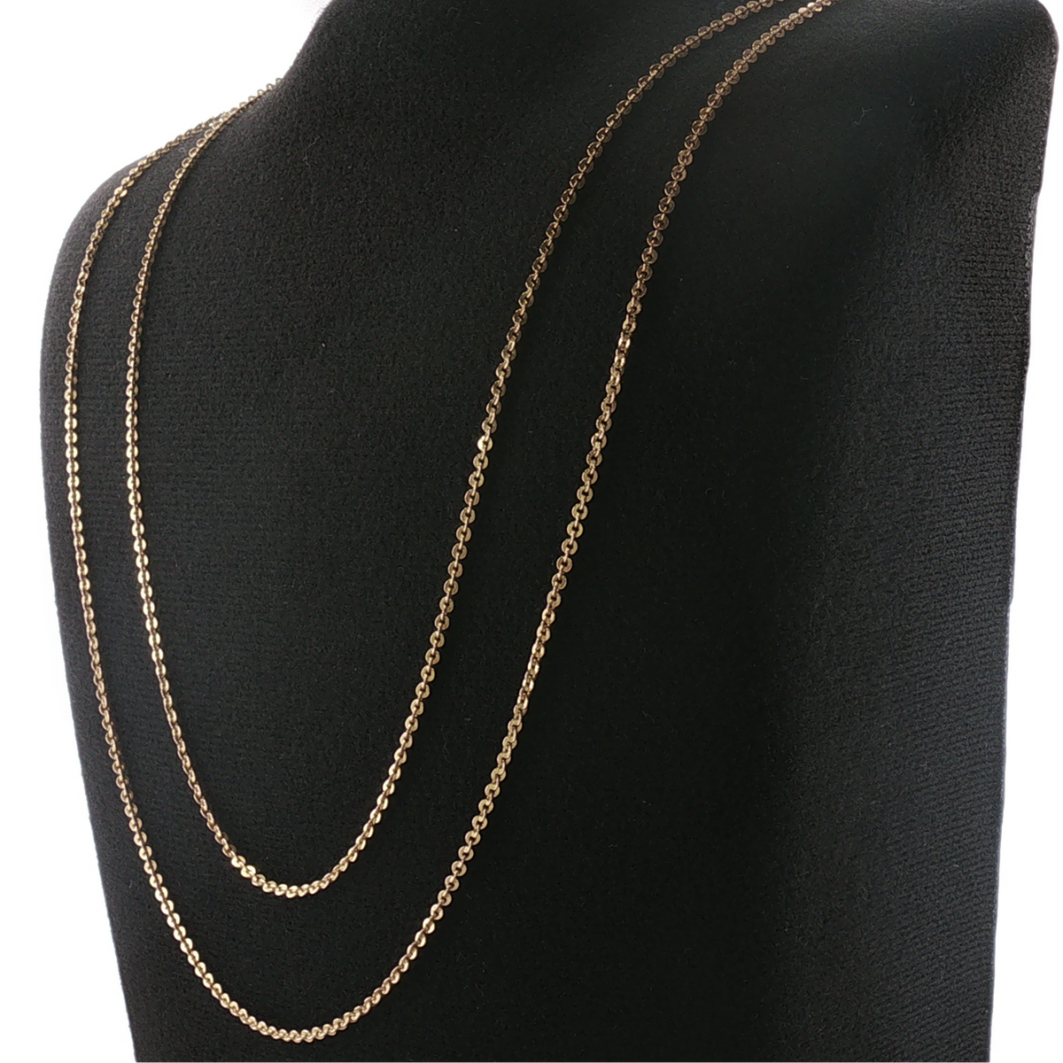 NZGD | 9ct Gold Flat Round Link Chain 132cm