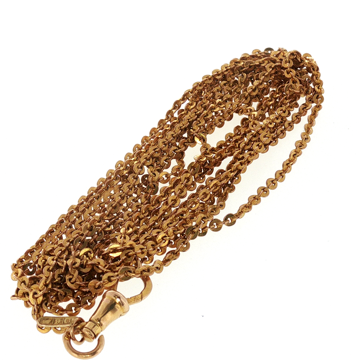 NZGD | 9ct Gold Flat Round Link Chain 132cm