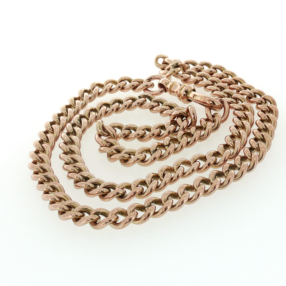 NZGD | 9ct Rose Gold Vintage Rounded Curb Chain 33.52g