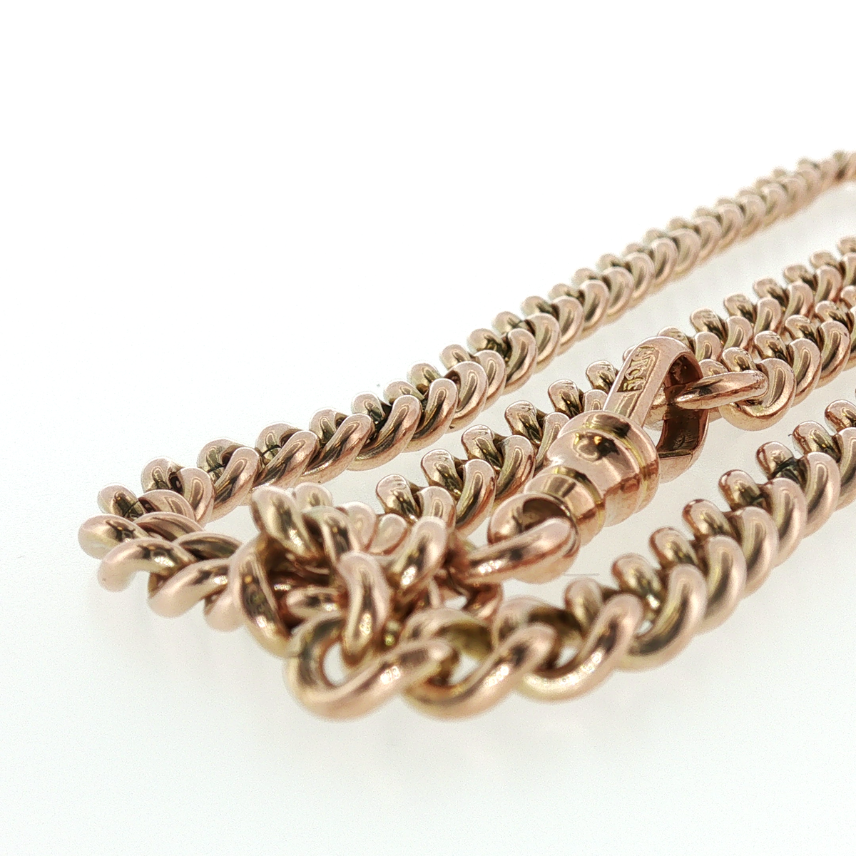 NZGD | 9ct Rose Gold Vintage Rounded Curb Chain 33.52g