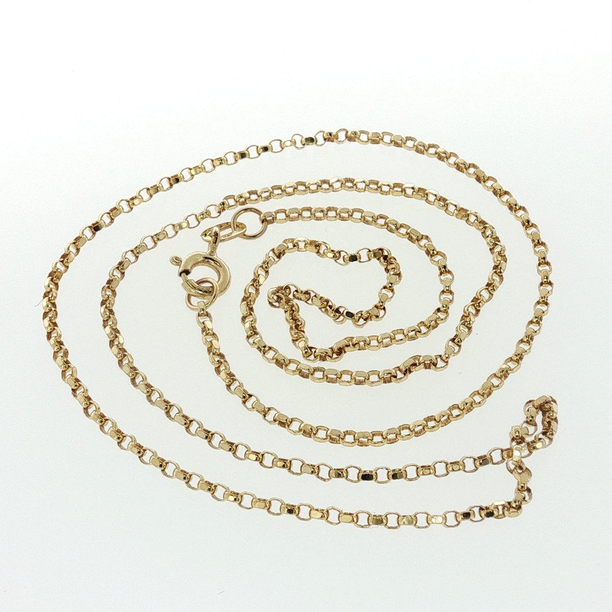 NZGD | 10ct Gold Delicate Modern Square  Link Chain  45cm