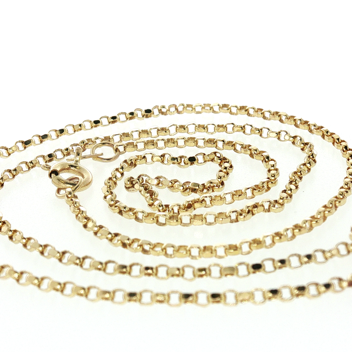 NZGD | 10ct Gold Delicate Modern Square  Link Chain  45cm