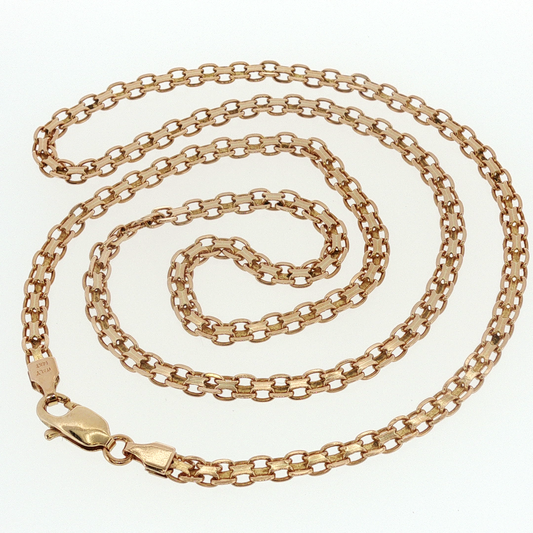 NZGD | 14ct Gold Celestial Pair Link Chain 45cm