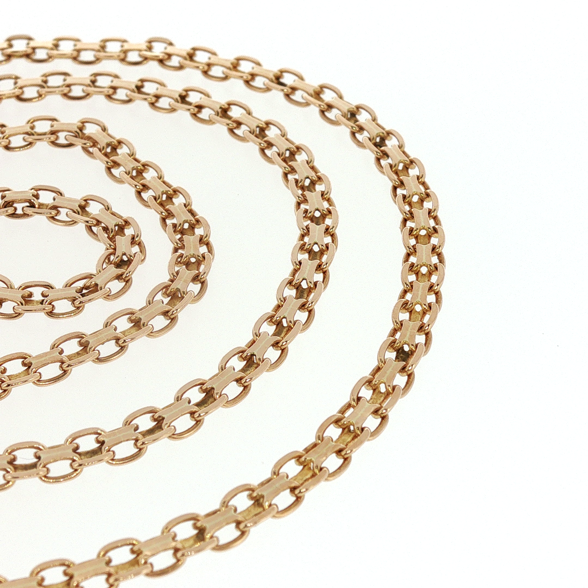NZGD | 14ct Gold Celestial Pair Link Chain 45cm