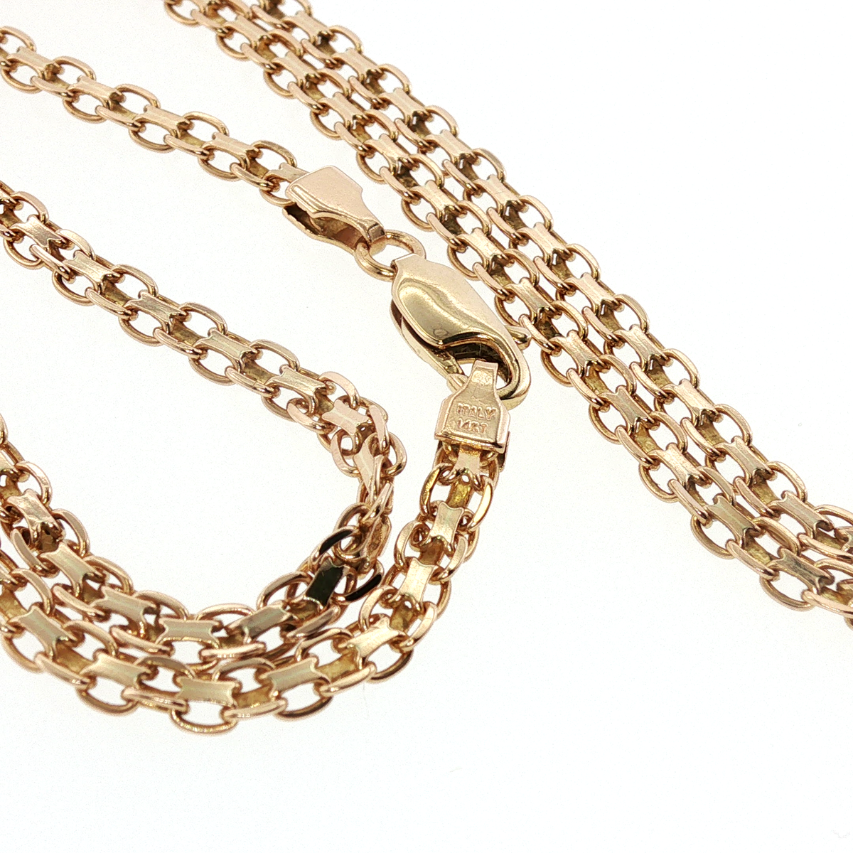 NZGD | 14ct Gold Celestial Pair Link Chain 45cm
