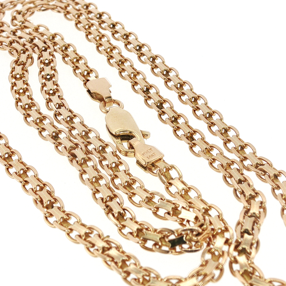 NZGD | 14ct Gold Celestial Pair Link Chain 45cm