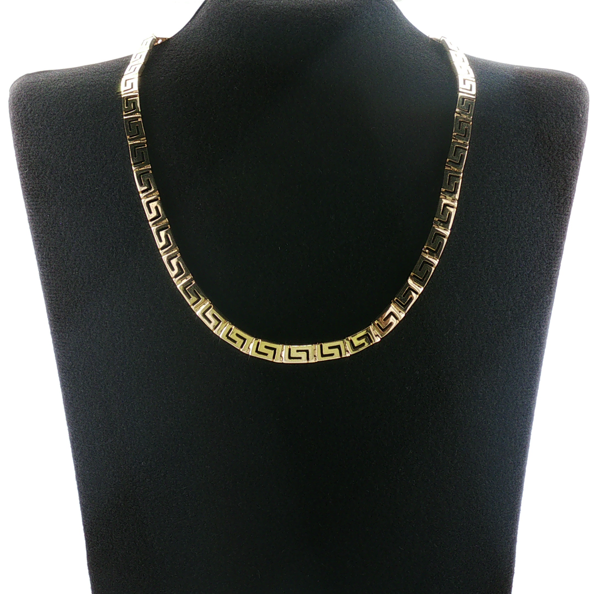 NZGD | 14ct Yellow Gold Greek Key Link Chain Necklace